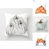 Versatile Watercolor Pumpkin Cushion Cover Pillow Case Enhances Seasonal Ambiance Effortlessly
