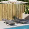 VidaXL Sun Loungers Set of 2 with Table Beige Wicker, Sunbed, Outdoor Lounge Chair, Daybed 368267