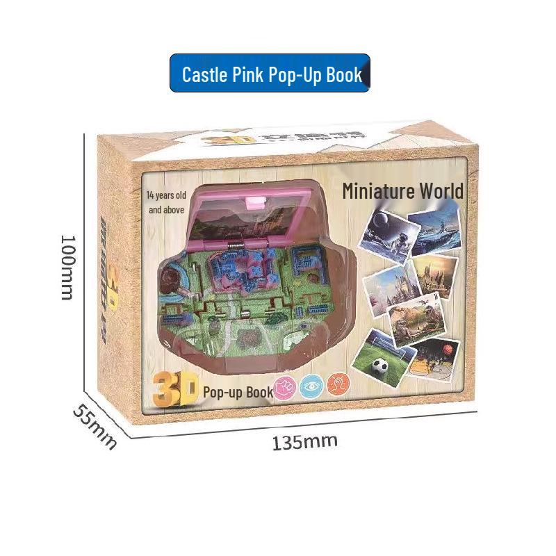 3D Dinosaur & Space Astronaut Pop-Up Keychain Book: Educational, Creative Decompression Toy