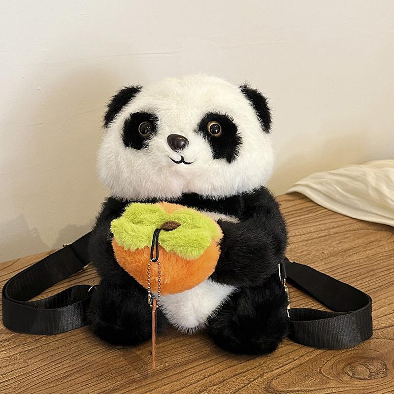 2025 New Cute Fashion Exquisite Plush Panda Backpacks Stylish Design Creative Super Cool Personality Crossbody Bags for Women