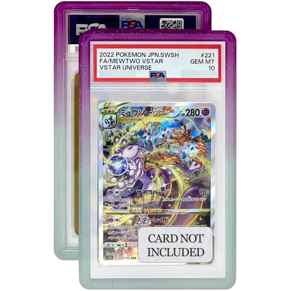 35Pt Psa Bewertete Karte Hülle Gradient Silikon TPU Stoßfänger Hülle Schutz für Sportspiel Pokemon Karte Display Hüllen Skin