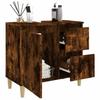 Bathroom Cabinet Smoked Oak 65x33x60 cm Wood Based Panel
