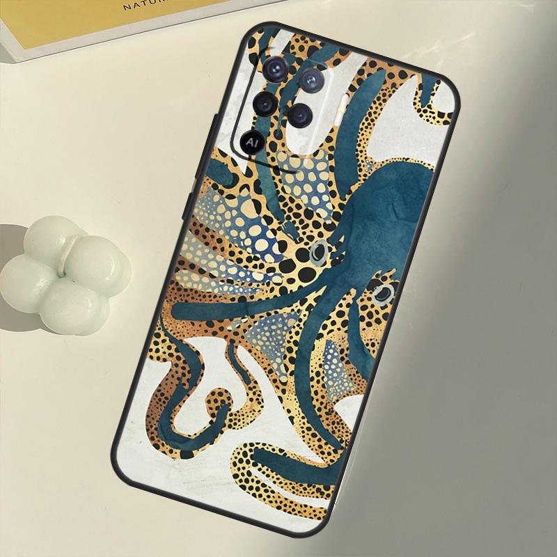 Octopus Case For OPPO A1K A3S A5S A15 A16 A52 A72 A5 A9 A31 A53 A83 A91 A93 A54 A74 A94 Cover Capa