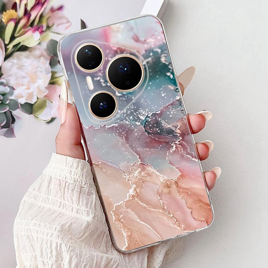 For Huawei Pura80 Pro P80 Ultra Case Lovely heart Phone Cover Bumper For Huawei Pura 80 Pro Plus Protective Shell Fundas Huawei Pura 80 PRO