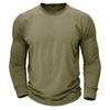 Men's Long Sleeve T-Shirts Soft Stretch Cotton Tees Crew Neck Basic Casual T-Shirt Workout Moisture Wicking Tops Male Athletic Breathable Tee Shirts