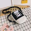 Women Canvas Crossbody Bag Casual Small Shoulder Bag Canvas Shoe Design Crossbody Purse for Daily Life Travel Commuting