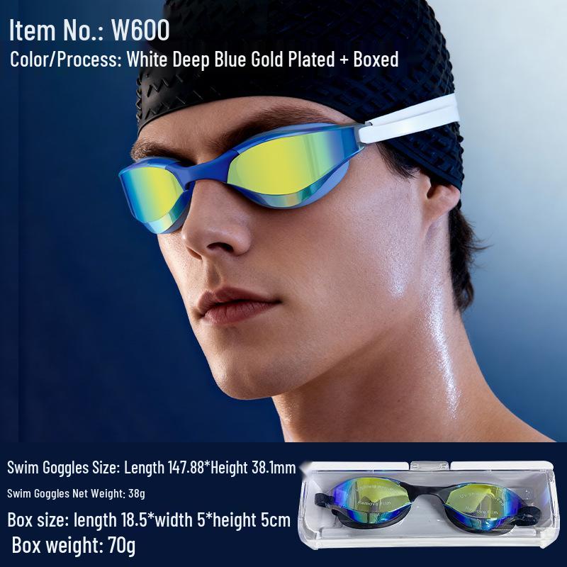 HD Anti-fog Competitive Swimming Goggles - Unisex, Waterproof, Eye-Friendly Design