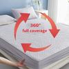 Bedclothes 3-piece Set Water Washed Cotton Waterproof Bedsheet Soft and Breathable Fitted Sheet  Mattress Protector Cover Not Fading Not Deforming