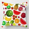Summer Fruit Pineapple Watermelon Throw Pillow Cover With Short Plush Print For Living Room Sofa Decoration Cushion Cover