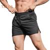 Men Shorts Solid Color Design Regular Fit Casual Shorts with Pockets Elastic Drawstring Waist Quick Drying Gym Shorts
