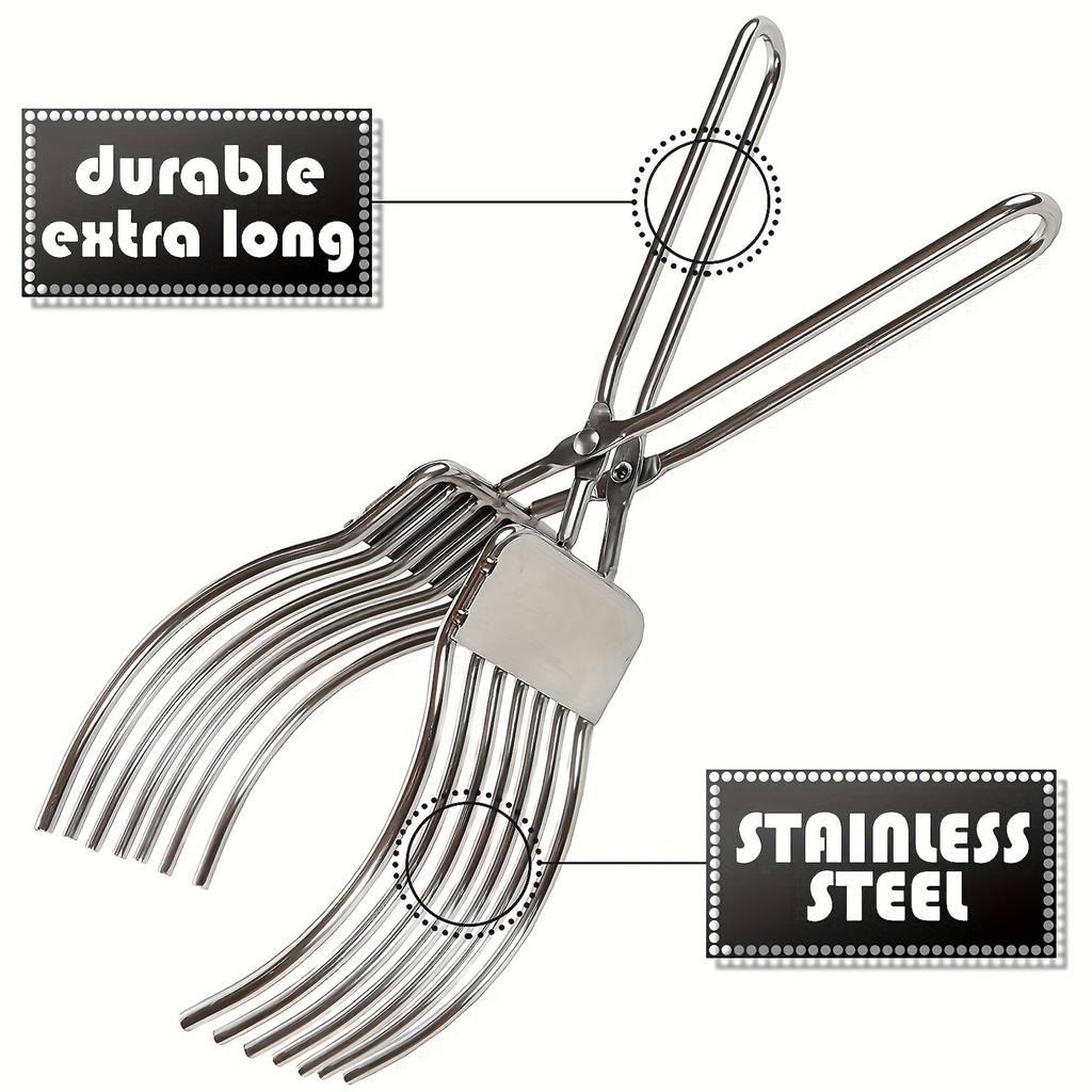 Stainless Steel Bread And Ham Cutter Multi Purpose BBQ Tongs Household And Outdoor Cooking Tool