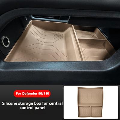 For Land Rover Defender 90 110 2025 Car Lower Storage Compartment In The Center Console Silicone Center Console Storage Box Pzce3