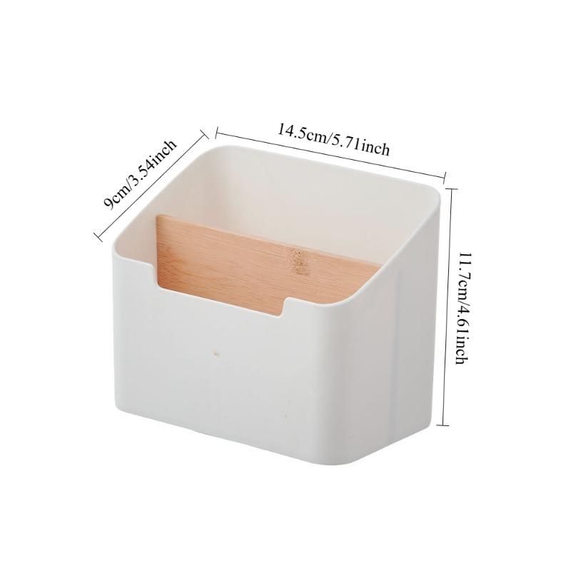 

Multifunctional Desktop Bamboo Storage Box Organizer With Compartments For Stationery Makeup Brushes Remote Controls