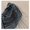 IELGY Washed Denim Bag, Fashionable Retro Small Square Bag, Versatile Shoulder Messenger Bag