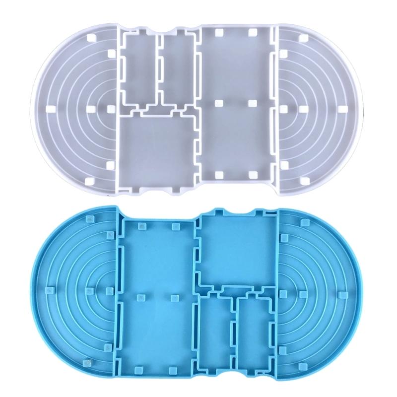 Multipurpose Rainbow Pen Holder Silicone Mould Versatile Castes Set for Home and Office Decoration and Jewelry Storage