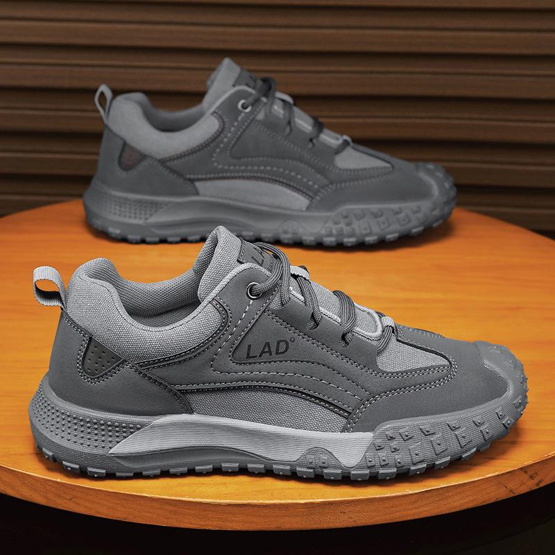 Men's Wear-resistant Work Shoes New Style Fashion Breathable Platform Sneakers Men Outdoor Non-slip Casual Shoes Tenis Masculino