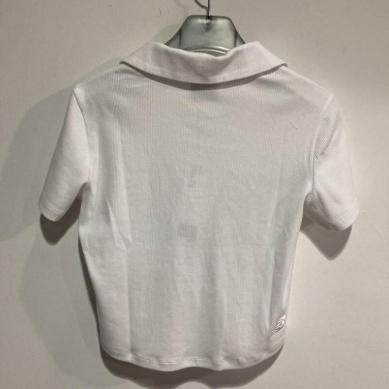 NeW Balance W Summer Ribbed Collar Short Sleeve Tee nbnff2W512 White