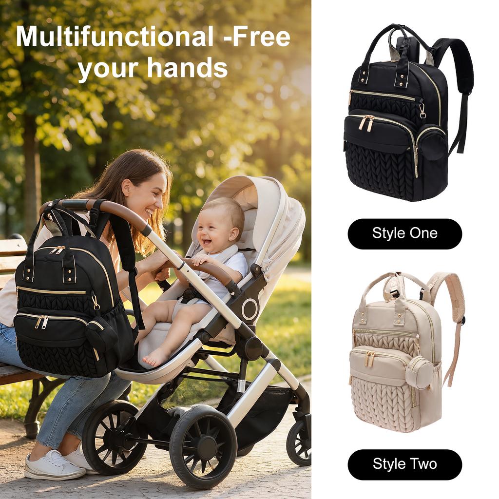 Diaper Bag Backpack Baby Girl Boy Nappy Changing Station with Changing Pad Multifunctional Waterproof Nursing Mommy Travel Bag