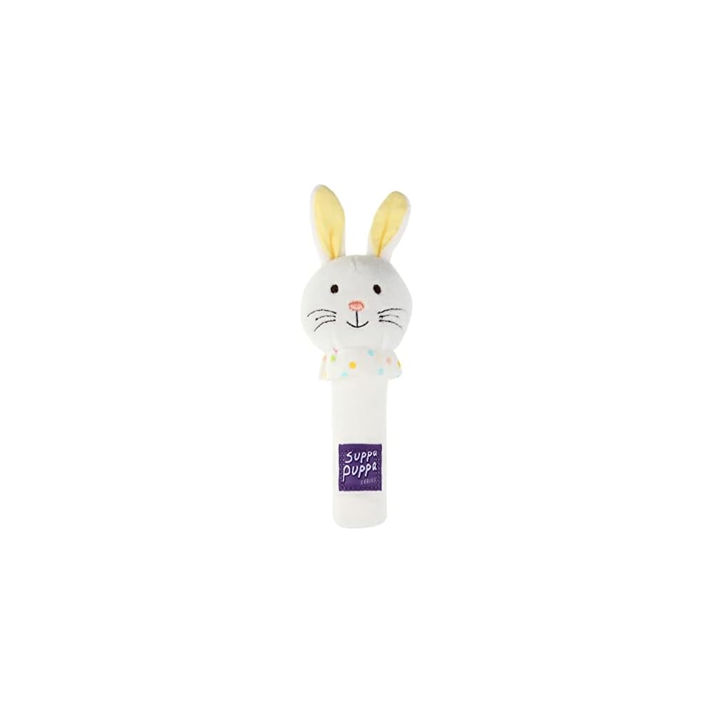 GiGwi Supapuppa Stick Rabbit Dog Toy Soft Plush with Squeaker and Durable Design