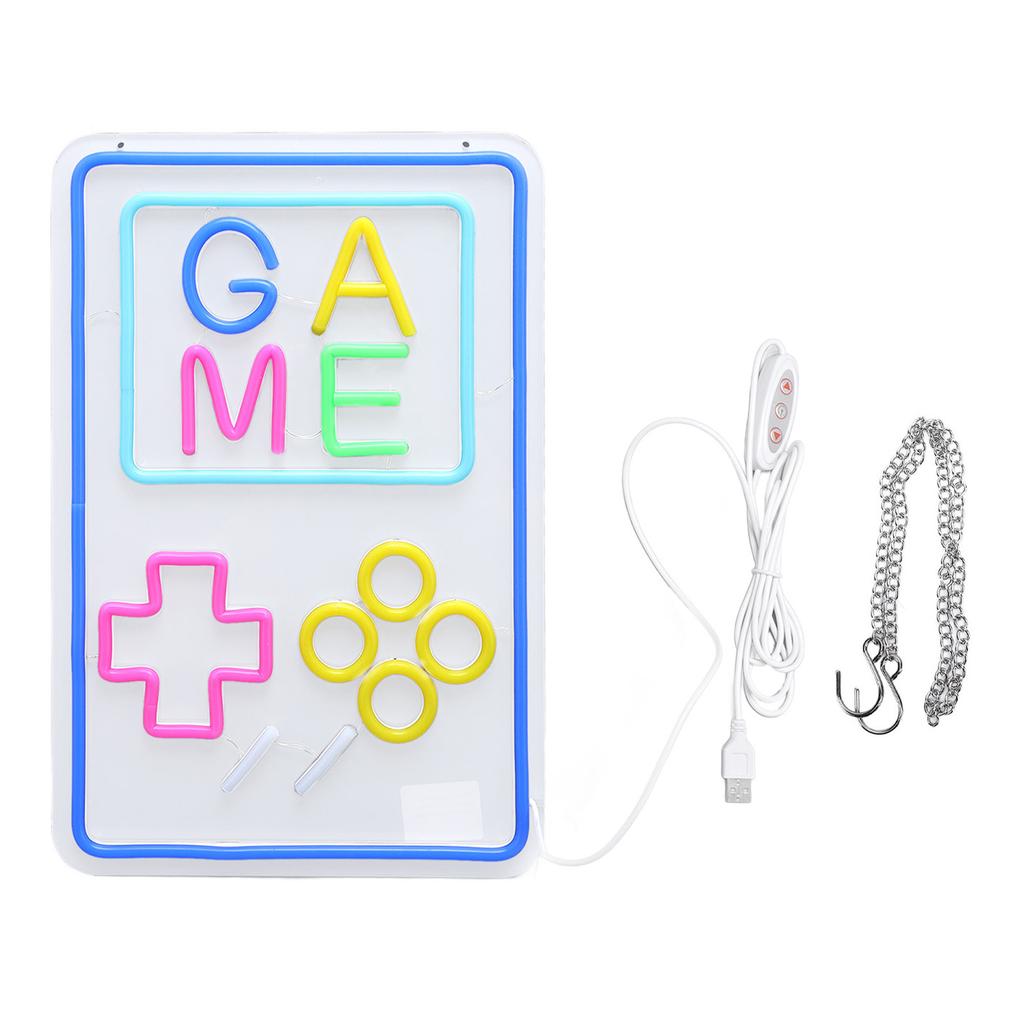 Gaming Neon Sign Acrylic LED Dimmable USB Handheld Game Console Neon Light Wall Decor for Teens