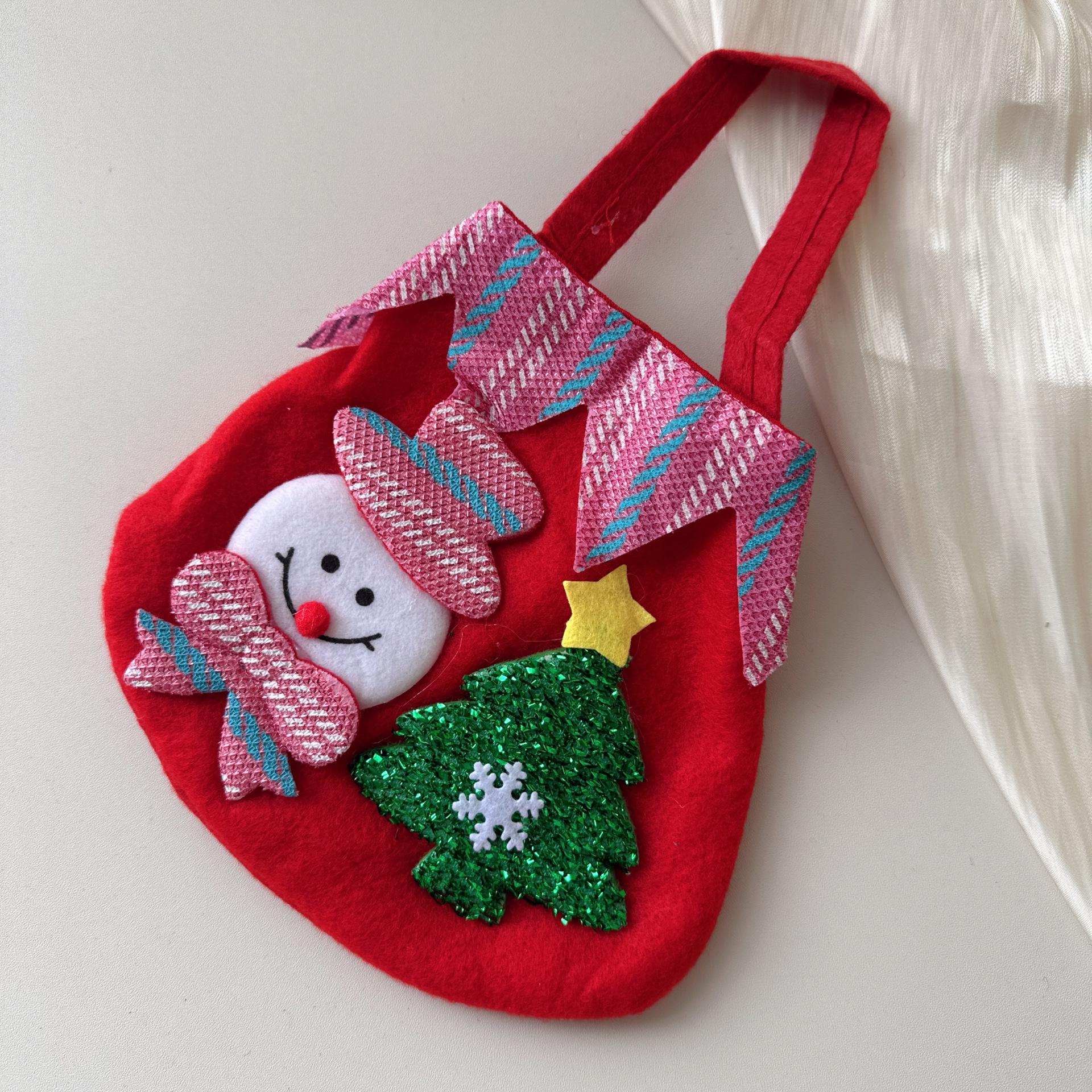 

Christmas Eve Cross-Border Santa Snowman Gift Bag with Zipper
