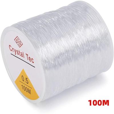 0.5mm Elastic Cord Beading Threads Stretch String Fibre Crafting Cords for Jewelry Making 100M