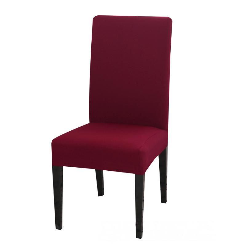 1PC Washable Kitchen Elastic Wedding Stretch Party Chair Protector Dining Room Solid Living Room Chair Slipcovers