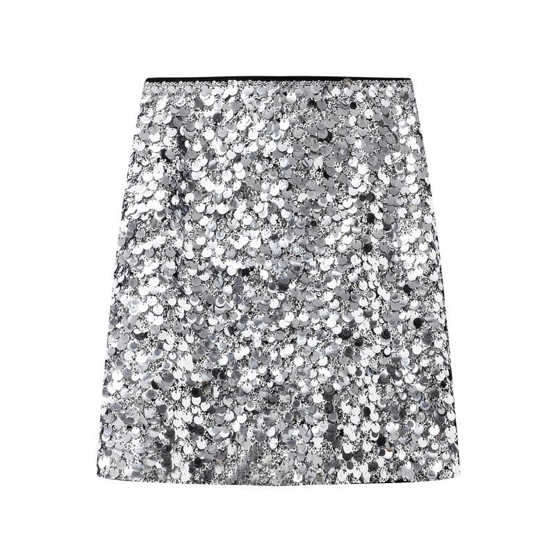 In Stock: 2025 Winter Women's High-Waisted Sequin Bodycon Skirt, Casual & Versatile