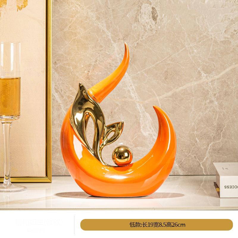Modern High-end Luxury Ceramic Ornaments Artwork Home Livingroom Porch Figurines Decoration Cabinet Bookshelf Accessories Crafts