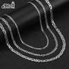 Effie Queen  925 Sterling Silver Cuban Figaro Chain Necklace Dainty Unisex Flat Marine Chain Choker Party Fashion Jewelry SC78