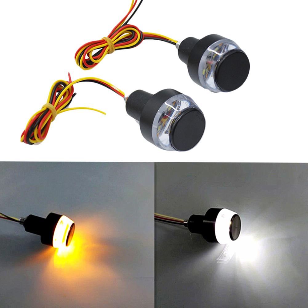 2PCS Motorcycle Turn Signal LED Light Indicator Blinker Handlebar Edge Light