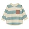 Qianqu Spring and Summer Striped Pullover Upper Clothes Long Sleeves T-shirt