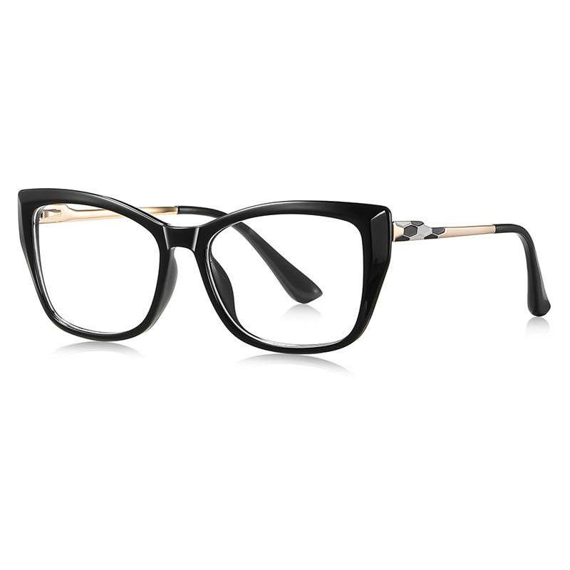 Premium Square Cat-Eye Shaped Presbyopia Eyeglasses Stylish Clear Glasses TR90 Big Frame Anti Blue Light Diopter Eyeglass Leesbrillen