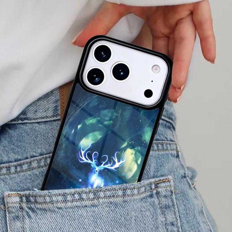 Deer Soft Phone Case for iPhone 16e 15 14 13 12 17 Pro Max Plus Air 17pro Cover Coque