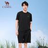 CAMEL Quick-Dry Running Short Sleeve T-Shirt & Pants Set
