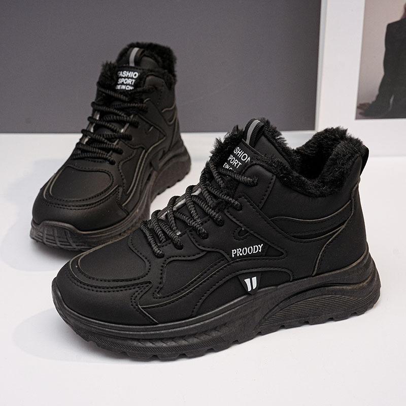 Winter New Velvet Dad Shoes Ins Warm Student Sports Platform Casual Cotton Shoes G