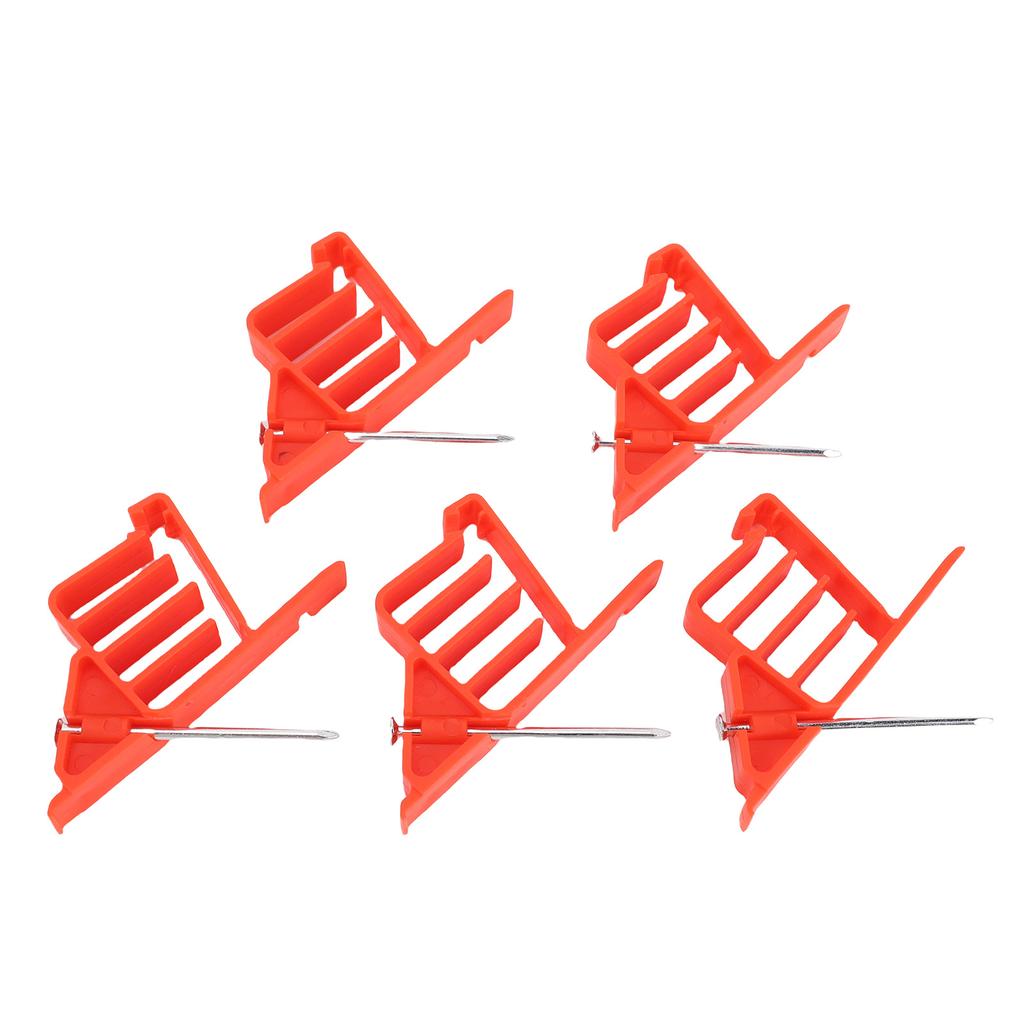 25PCS Electrical Cable Stackers Plastic Wire Fastening Clips and Stainless Steel Nails for UF Non Metalic Coaxial Data