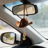 Cowboy Hat Pendant Car Mirror Cap Western Style Fabric Car Ornament for Men Women Soft Texture Rearview Decoration Vehicle Interior Accessory