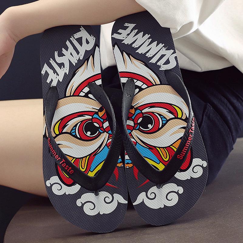 Flip-flops Men's Slippers Summer Men's Fashion Rubber Simple Non-slip Cool Outer Wear Personalized Cool Slippers