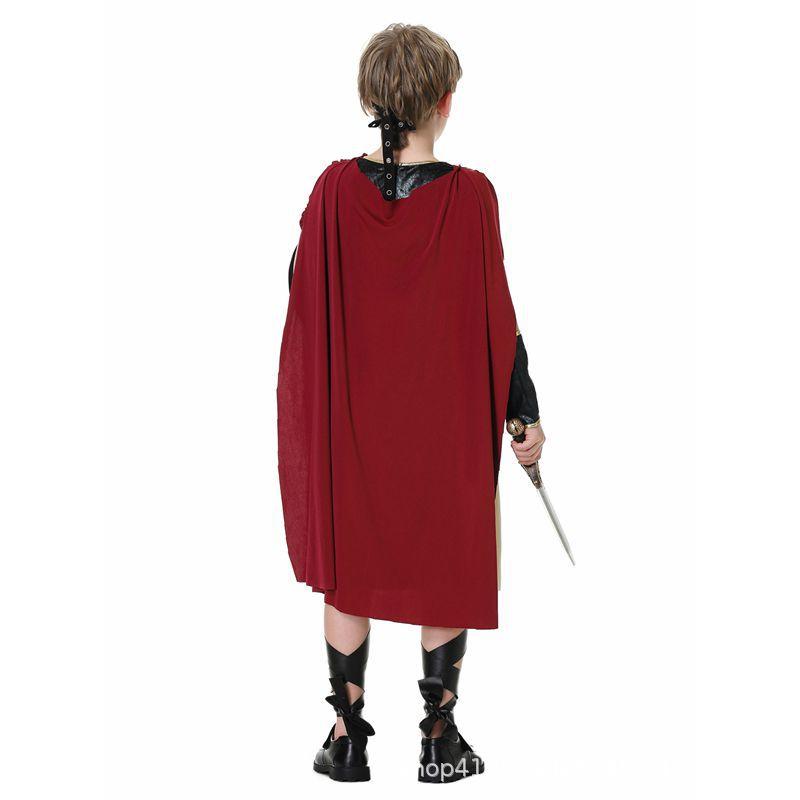 Kids Halloween Performance Costume Spartan Warrior Gladiator Roleplay Outfit for Boys