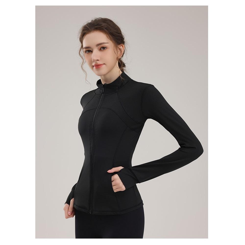 New Sports Jacket For Women With Nude Feeling, Slim Fit And Slimming, Zipper Yoga Suit, Long Sleeved Outdoor Running And Jumping Exercise Fitness Top