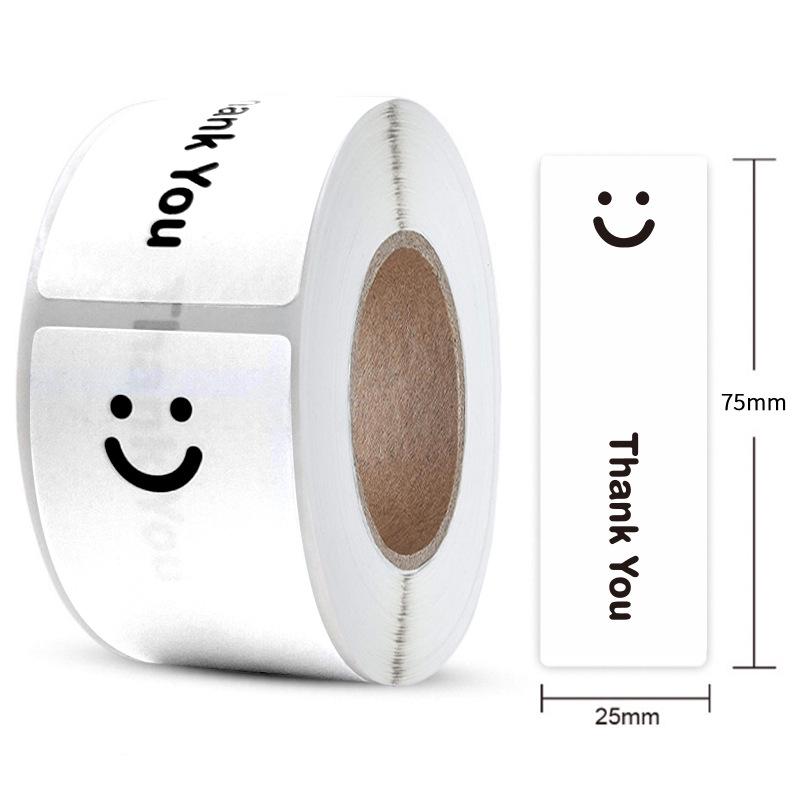 

Cute Smiley Face Stickers - Thank You Sealing, Coffee Milk Tea Decoration, Handbag Label