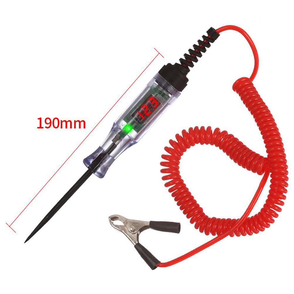 24V 48V 90V DC Car Digital Display Test Pen Circuit Tester Auto Diagnostic Probe Electric Measuring Pen Heavy Duty Repair Tools