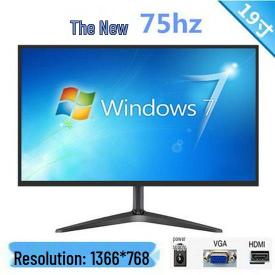 Frameless LED Computer Monitor: 19-27 Inch, Flat & Curved HD LCD Screen