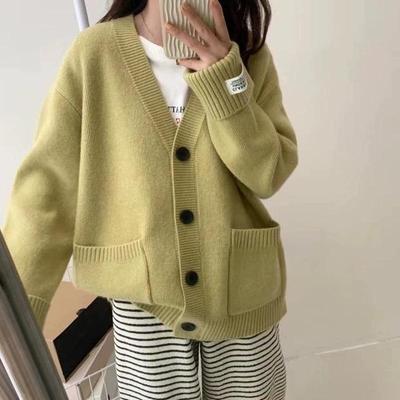 Autumn Women Sweater Knitting Basic Fashion Tops Tees Cardigan Long Sleeve Korea Shirt Loose Casual Show Thin Coat