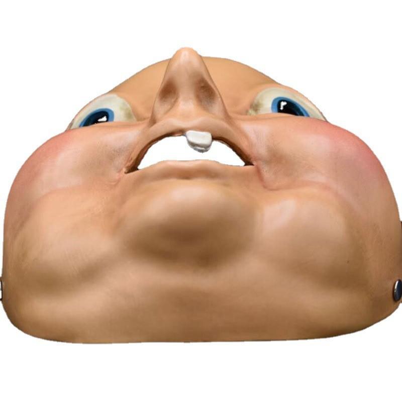 Happy Death Scary Day Mask Realistic Resin Horror Movie Costume For Fun Halloween