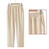 Summer Loose Elastic Waist Straight-Leg Pants for Middle-Aged & Elderly Women - Breathable, Comfortable Casual Wear