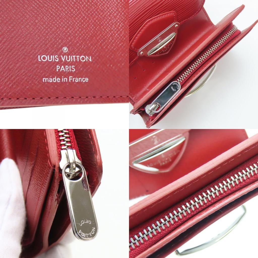 Used LOUIS VUITTON Tri-fold wallet Portefeuille Joy M6658M Epi Leather Ruby Everyday use