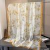 180*135cm Summer Chiffon Silk Scarf Women Outdoor Sunscreen Shawl Soft Bandanna Fashion Luxury Brand Shawl Head long Hijab Wrap