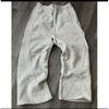 Striped Fleece Sweatpants Loose Fit Streetwear Casual Pants Men Women